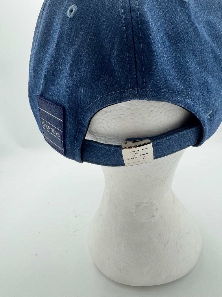 Golf Guys Blue Baseball Cap Heather Adjustable Metal Buckle Golf Hat Strapback View 4