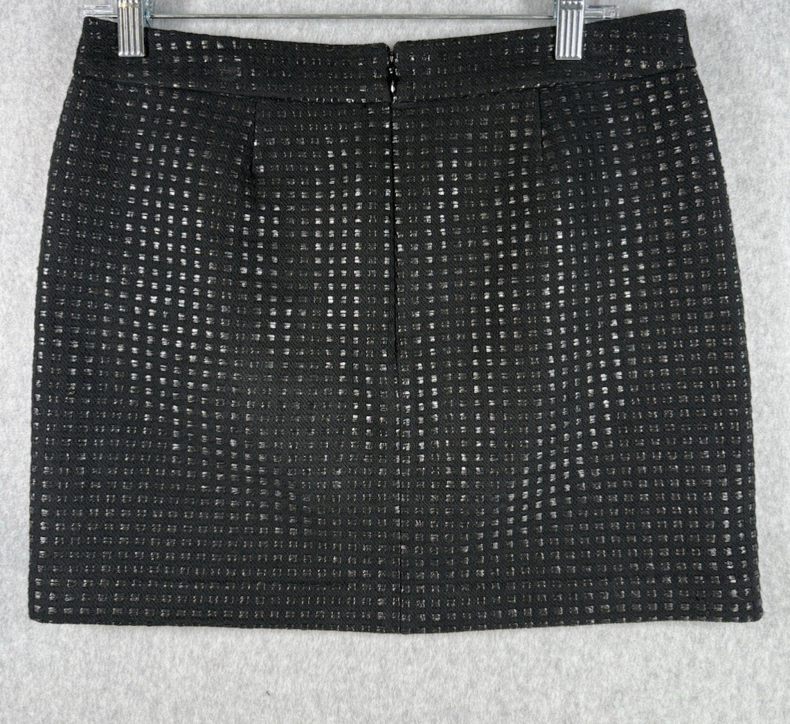 Gap Black Textured Square Pattern Lined Mini Skir… - image 6