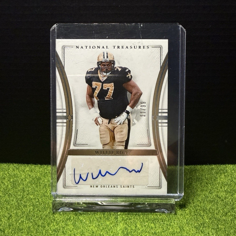 Panini 2023 National Treasures Willie Roaf Saints Signatures Auto #SIG-WRF /99