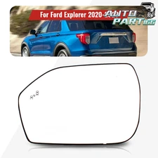 Left Driver Side Mirror Glass For Ford Explorer 2020-2023 Heated w/Blind Spot