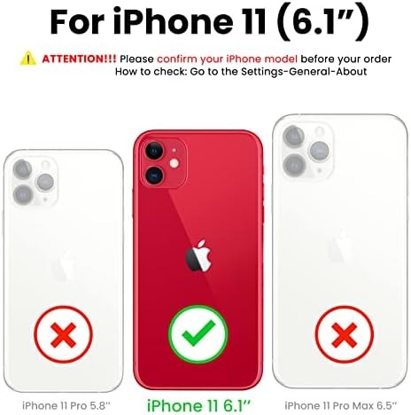 Compatible with iPhone 11 Case 6.1 inch, with 2 x Screen Protector Liquid Silico - Bild 2 von 6