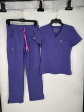 FIGS Technical Scrub Set Catarina Top XXS Amethy Women Kade Cargo Scrub Pants XS