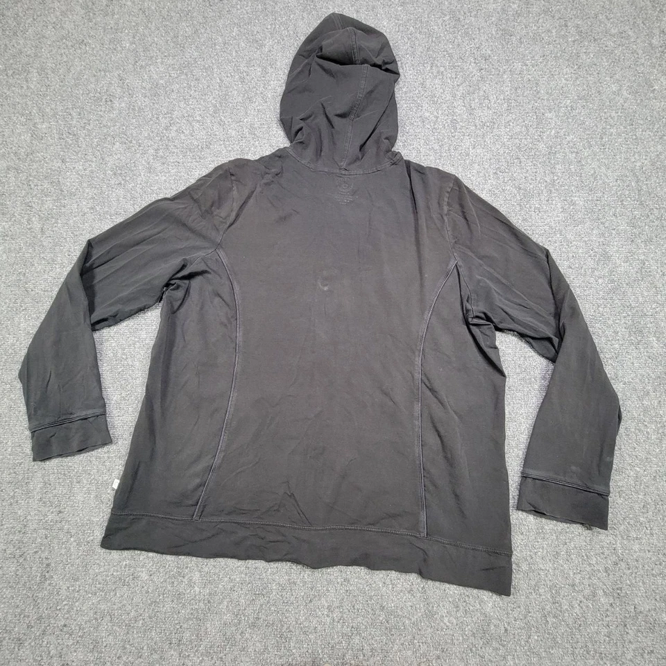 Sudadera con Capucha Zenergy by Chicos para Mujer 3 XL Negra Mezcla de Algodón Pima Cremallera Manga Larga Foto 3 de 4