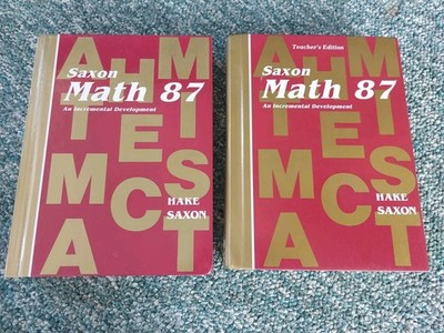 Saxon Math 87 8/7 Student Textbook and Teacher Edition Set First 1st Edition