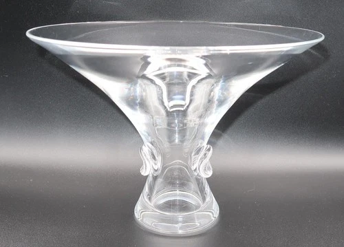 Art Glass STEUBEN #8020 GEORGE THOMPSON Large THUMBPRINT VASE, 9 1/2" H