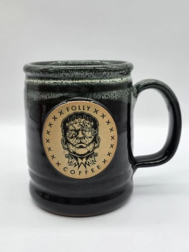 Darkest Day 2nd Edition Halloween Frankenstein Folly Coffee Deneen Pottery Mug