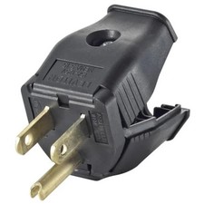 Leviton Mfg 000-3W101-00E 2 Pole 3 Wire Black Grounding Plug