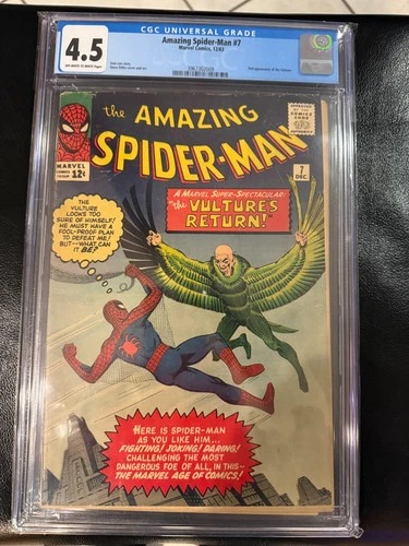 Amazing Spider-Man #7 CGC 4.5 OW/W Pages | 2nd appearance of Vulture 1963