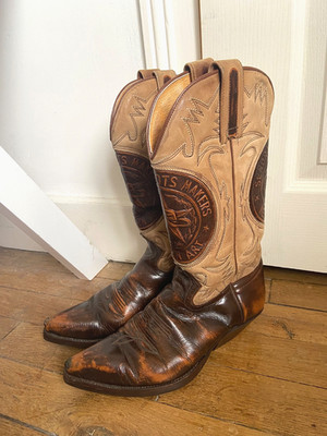 Vintage Sendra Cowboy Boots women s Brown Leather Western Boots Made in Spain