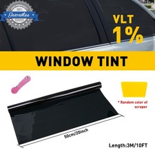 1% VLT 20"x10' Heat&UV Block Professional Auto Car Window Tint Uncut Roll Film