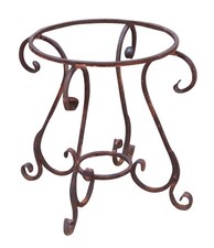 Biscottini Base Table Ronde Fer Plein Forgé À La Main Naturel 65x60
