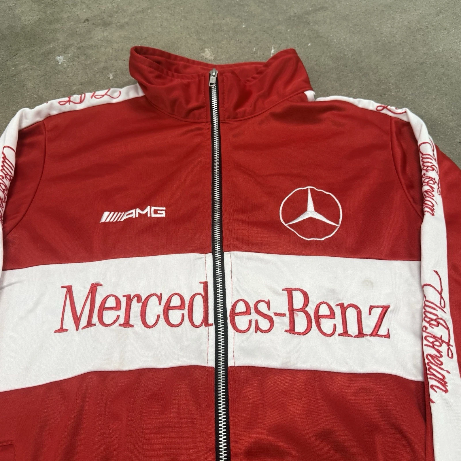 Mercedes Benz- AMG Mens Jacket Adult Medium Red Full Zip -Club Foreign - product detail image 2