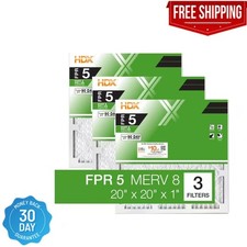 Pleated Air Filters HVAC Vent Furnace 20x20x1 MERV 8 Replacement Filter 3 Pack