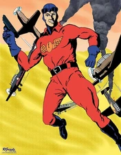 Captain Midnight #5 - 8 1/2x11 color print - FanArt