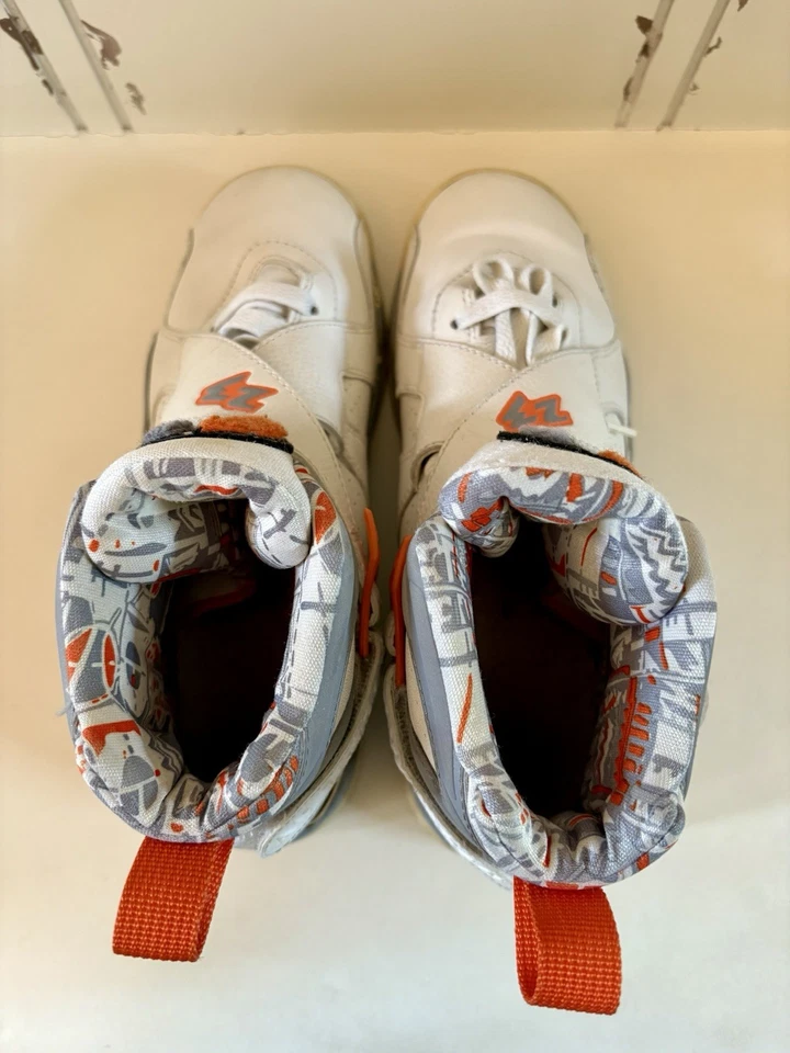 Air Jordan Retro 8 - Orange Blaze - Talla 6Y (lanzamiento 2007) Stealth Foto 4 de 4