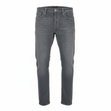 NUDIE JEANS Tight Long John Jeans Pour Homme W32/L32 Charbon Bio Slim Lavé