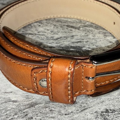 Dania for Andrew's Milano Men's Brown Dress Belt Buckle Adjustable Italian Clas 