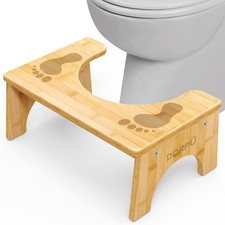 Dorpu Squatting Toilet Stool - Bamboo 7"