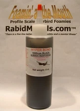 BLACK RUBBER TOUGHENED *MEDIUM* CA SUPER GLUE - BIG 8 oz bottle  Cyanoacrylate