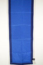 Buffalo Bay Blue 100 Silk Scarf 43 x 10" Made in Korea