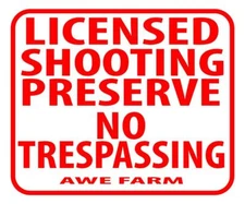 AWE FARM LICENSED Metal Aluminum composite sign