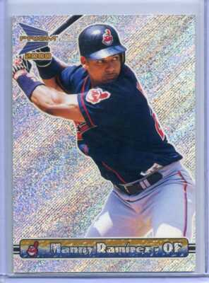 MANNY RAMIREZ 2000 Pacific Prism RAPTURE SILVER - 1 OF 916 MADE - INDIANS
