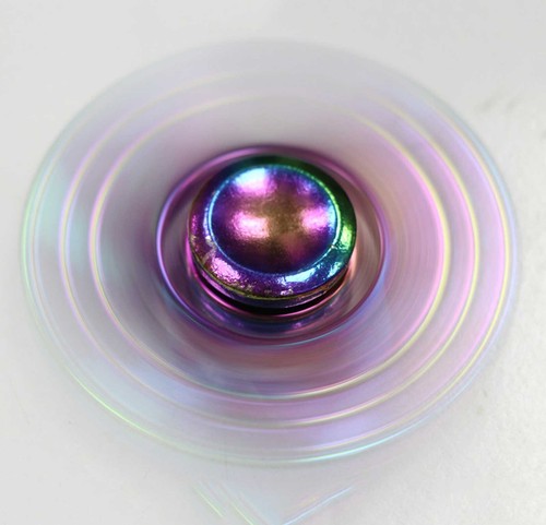 Hand 3 SIDE FIDGET Spinner Ball Desk Toy EDC ADHD Stuffer Stocking Focus RAINBOW - Picture 18 of 24