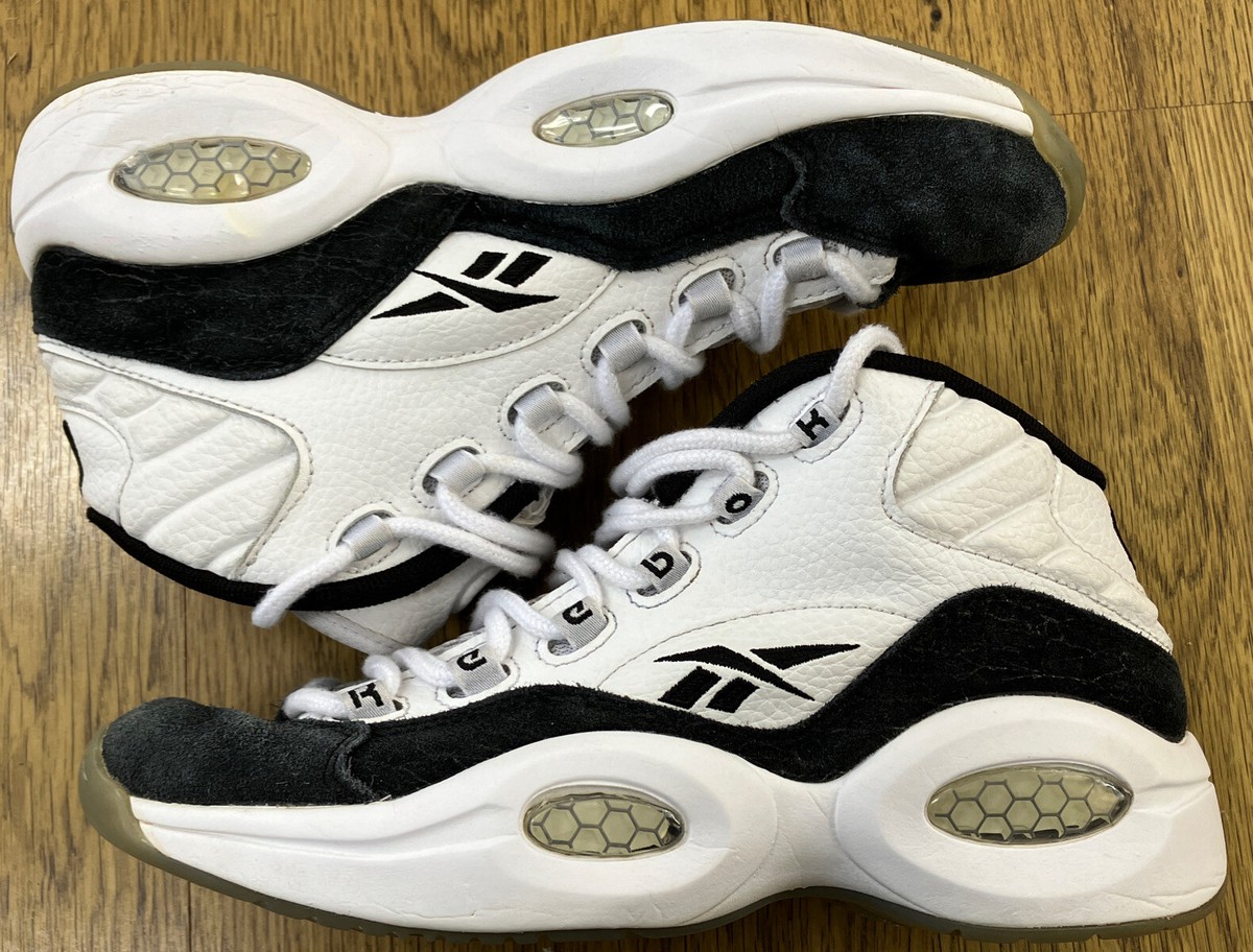 Size 7 - Reebok Question Mid White Black for sale online | eBay Size 7 - Reebok Question Mid White Black for sale online | eBay