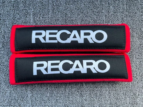 JDM RECARO RED SEATBELT COVER COTTON COMFORT HARNESS SHOULDER SEAT BELT PAD - Bild 3 von 4