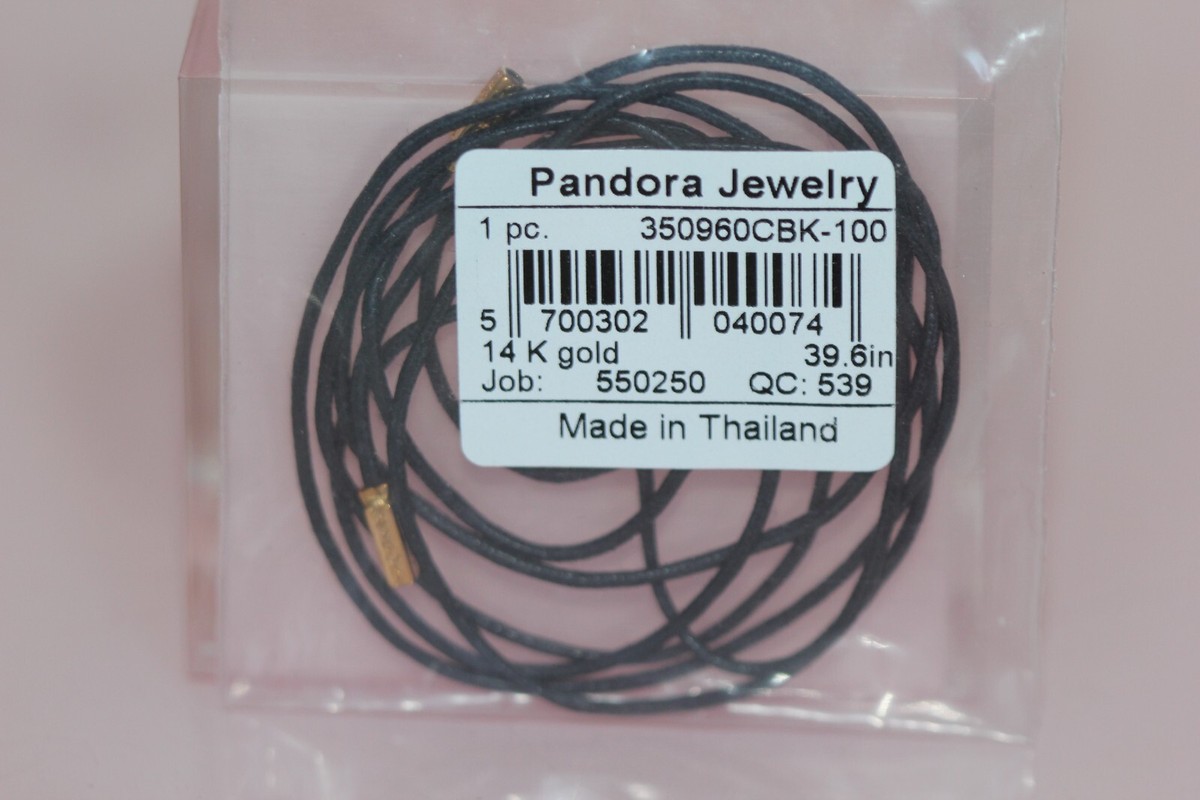 NIB PANDORA Fabric Cord Lariat 350960-100 Retired Anti-tarnish