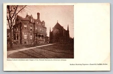 NY Buffalo Morning Express Bishop Colton Home Blessed Sacrament Chapel Postcard