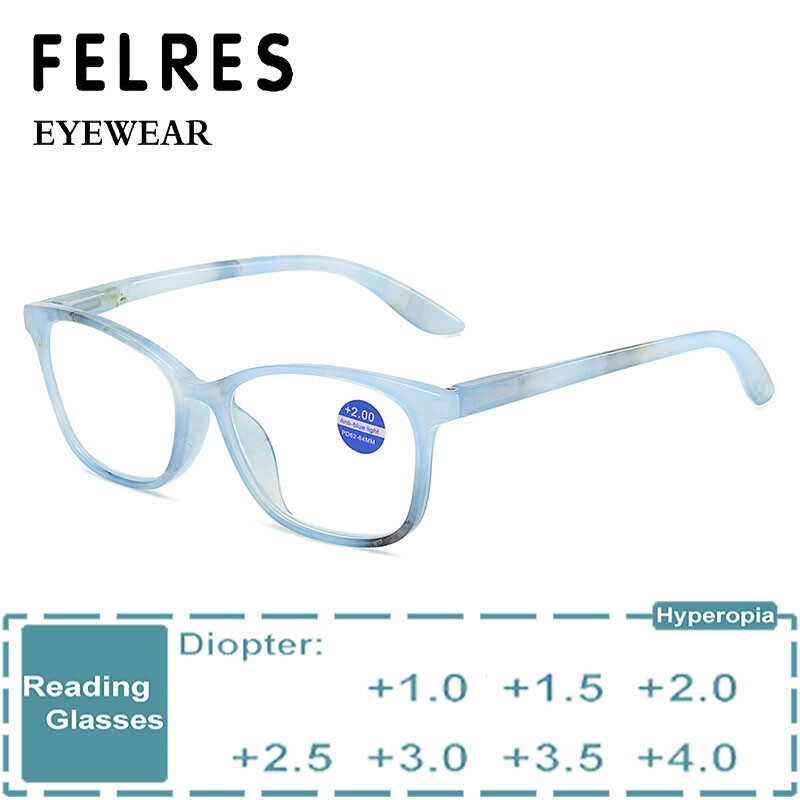 Fashion Square Blue Light Blocking Reading Glasses For Women  display picture 1