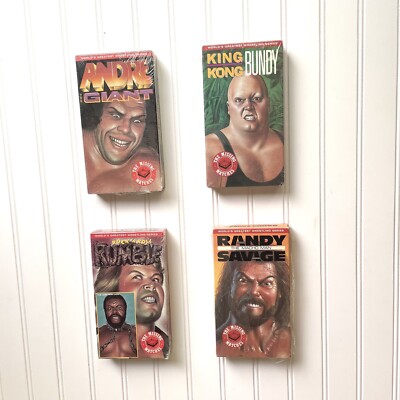 Vintage WWE Worlds Greatest Wrestling Series VHS Cassette tapes set Bundy Savage