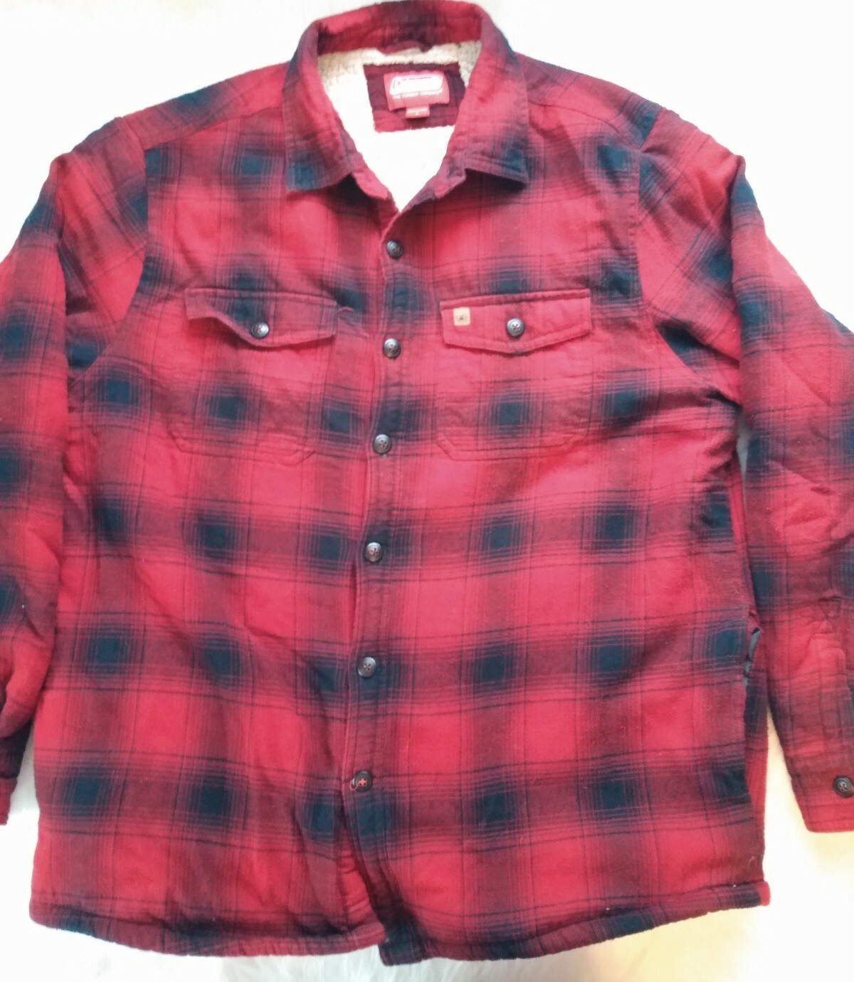 mens flannel sherpa jacket