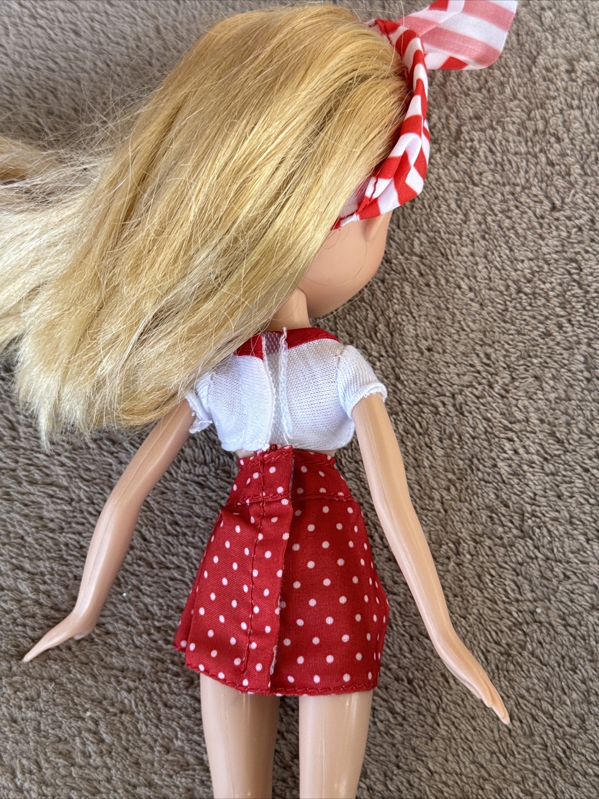 Bratz Doll Clothes OOAK Panda Top, Polka Dot Skirt, Striped Headband