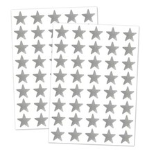 Foil Star Metallic Stickers, 0.6" Diameter 1000 Pack Silver