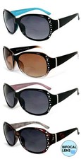 Rhinestones Womens Bifocal Readers Reading Sunglasses Glasses Tint UV Protection