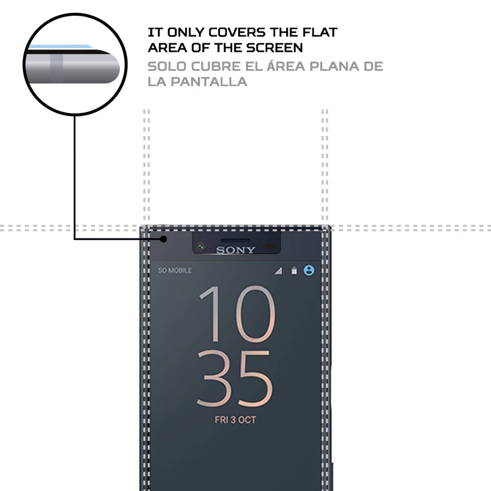 ANTISHOCK Protector Pantalla para Sony Xperia x Compact Foto 4 de 4