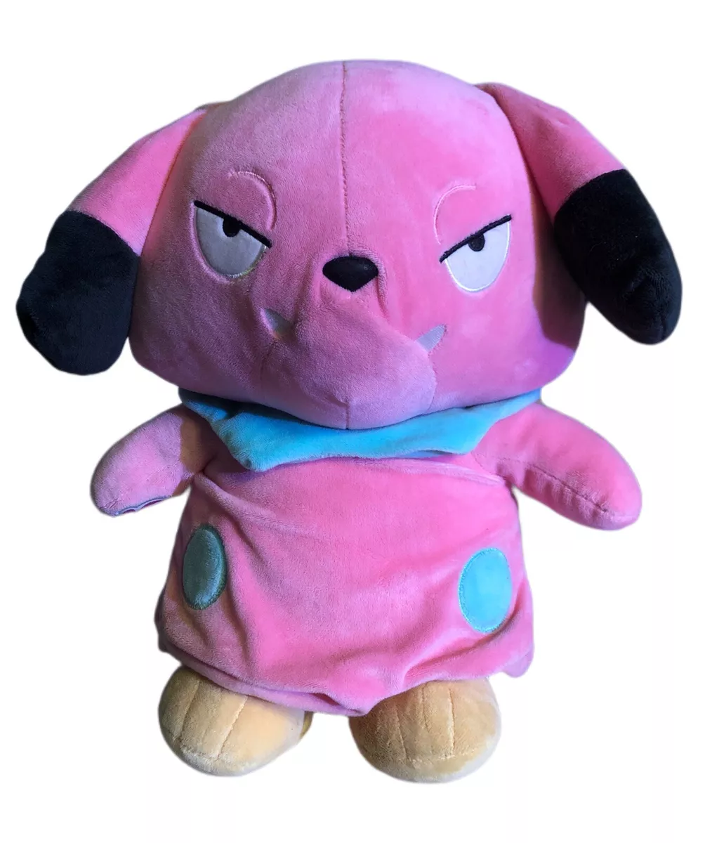 RARE Build A Bear Pokemon Snubbull Pink Dog 15 Plush Stuffed Animal With Sound