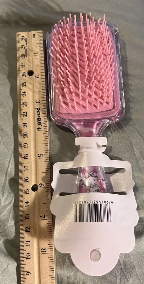 1 peça pente rosa Hello Kitty bonito desenho animado almofada de ar pente charme cabeleireiro - Imagem 4 de 4