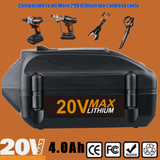 For WORX 4000mAh Extend Lithium Battery 20 Volt WA3520 WA3525 WA3575 WG155 WG540