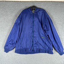 Vtg L.L. Bean Jacket Mens XLT Purple Full Zip Fleece Lined Hooded Made In USA