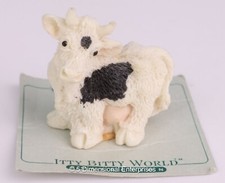 Vintage 1986 Itty Bitty World COW - New on Card - Made in USA
