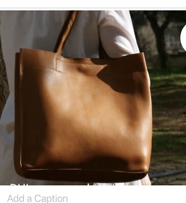 Genuine leather purses and handbags From Greece Cognac Color