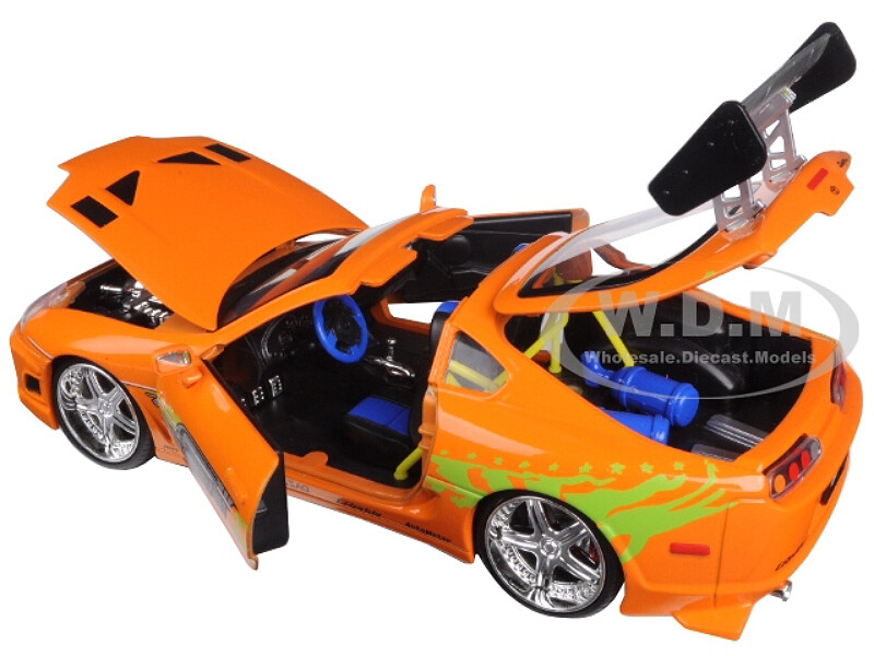 BRIAN'S TOYOTA SUPRA ORANGE FAST & FURIOUS 25 YEARS 1/24 DIECAST