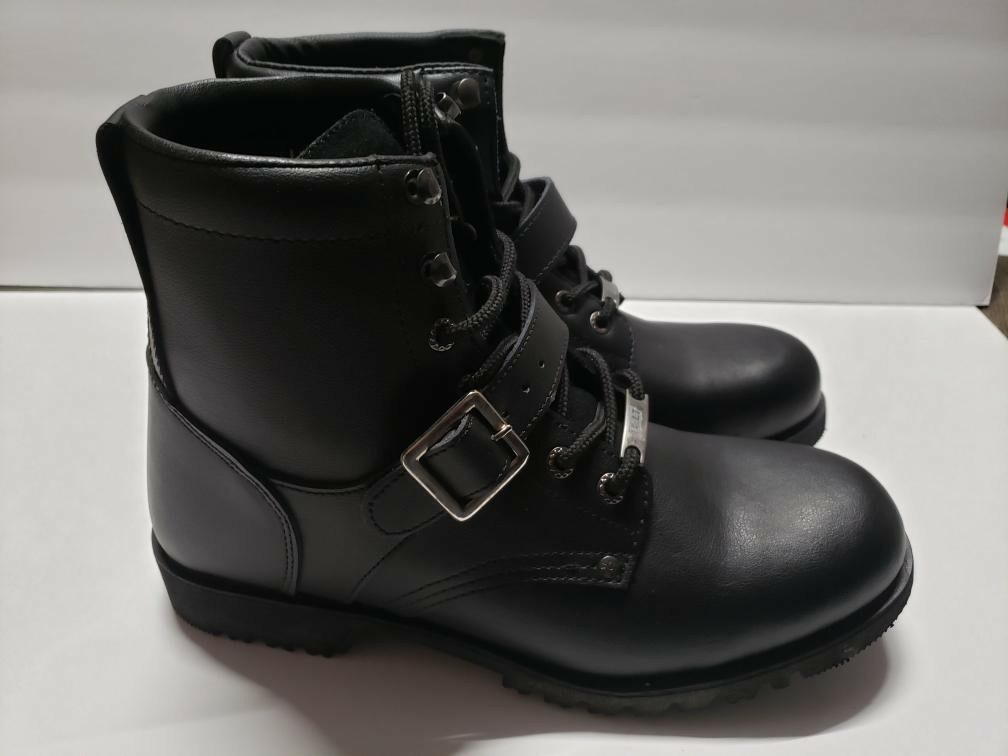 BILT Men\'s Black High-Top Casual Boots BILT MENS BLACK LEATHER ANKLE MOTORCYCLE BOOTS, SIZE 13D | eBay main image 2