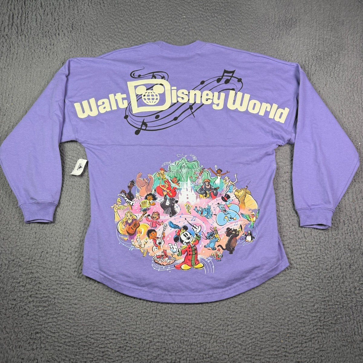 Walt Disney World 100 Spirit Jersey Adult S Purple Characters Long