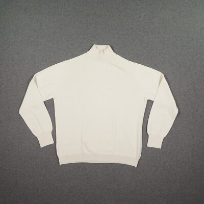 RODIER MONSIEUR Herren Pullover Gr. L creme Strickpullover Langarm Stehkragen