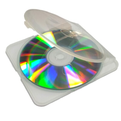 100 durchsichtige quadratische Muschelschale Kunststoff hochwertige Einzelhülle CD DVD Spiel Disk