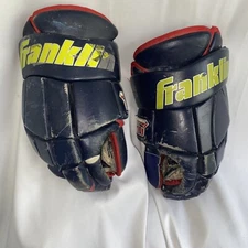 Derrick Walser Columbus Blue Jackets Game Worn Used Gloves Syracuse Crunch